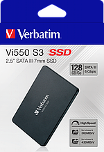 Твердотельный накопитель SSD, 128GB, SATA III, 2.5'', 7mm