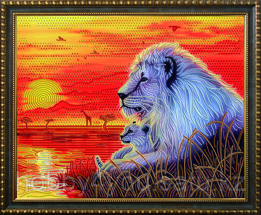 Картина стразами "Отец и сын", 40*50см, фото 2
