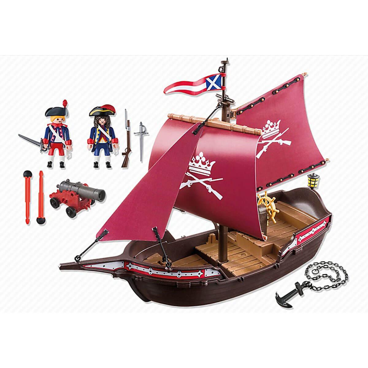 Конструктор Playmobil Пираты: Солдатский патрульный корабль