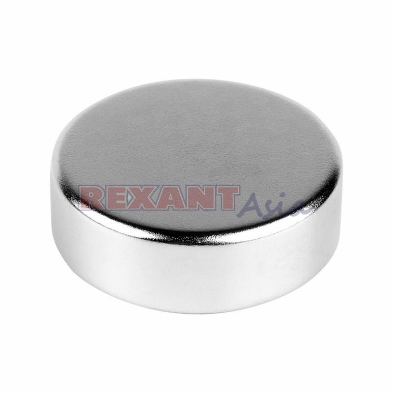 Неодимовый магнит диск 30х10мм сцепление 21 Кг Rexant, (72-3003 )