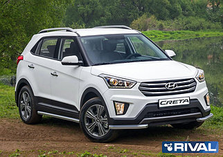 Защита порогов d57 RIVAL для Hyundai Creta 2016-н.в.
