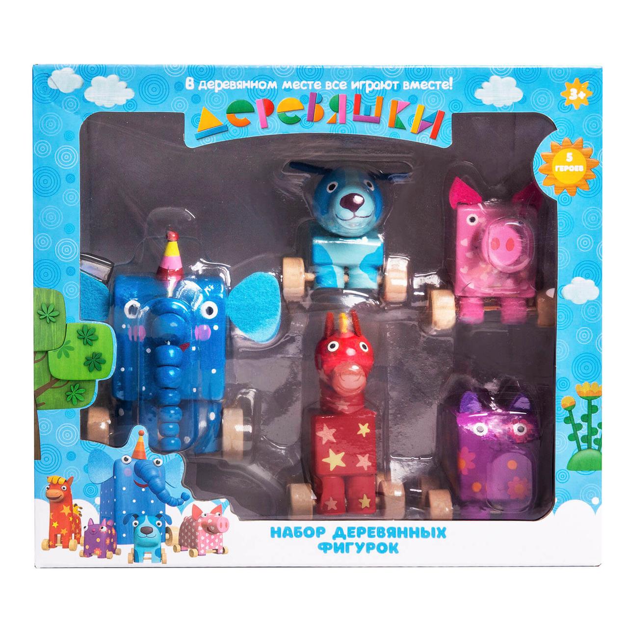 Подарочный набор деревянных фигурок "Деревяшки" 19WFT06A