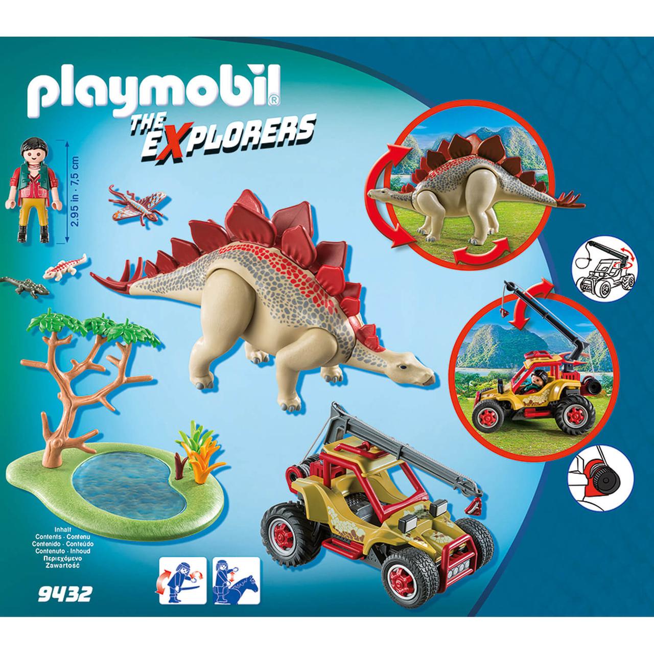 Конструктор Playmobil Динозавры: Исследовательский транспорт со стегозавром 9432pm