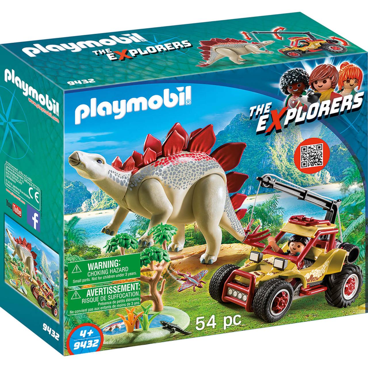Конструктор Playmobil Динозавры: Исследовательский транспорт со стегозавром 9432pm