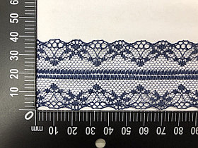 Кружевная лента-гипюр,синего цвета,40 мм