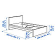 Кровать каркас МАЛЬМ дубовый шпон 90х200 Лурой ИКЕА, IKEA, фото 2