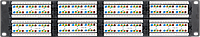 Коммутационная панель NETLAN 19", 2U, 48 портов, Кат.5e (Класс D), 100МГц, RJ45/8P8C, 110/KRONE, T568A/B, неэк
