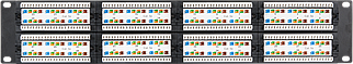 Коммутационная панель NETLAN 19", 2U, 48 портов, Кат.5e (Класс D), 100МГц, RJ45/8P8C, 110/KRONE, T568A/B, неэк