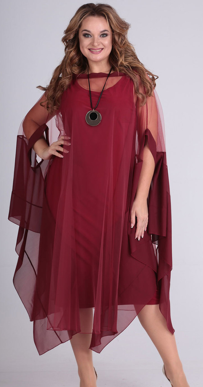 Костюм Andrea Style-00128/1, бордо, 50