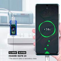 Цифровой USB тестер-вольтамперметр 13-в-1 U96 с OLED дисплеем ATORCH (USB-тестер + 3А нагрузка + 2Х кабель "Аллигатор"), фото 3