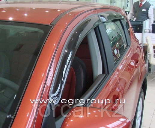 Дефлекторы боковых окон EGR 4 части темные Nissan Qashqai 2007-, фото 2