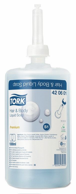 Tork  Premium жидкое мыло для тела и волос