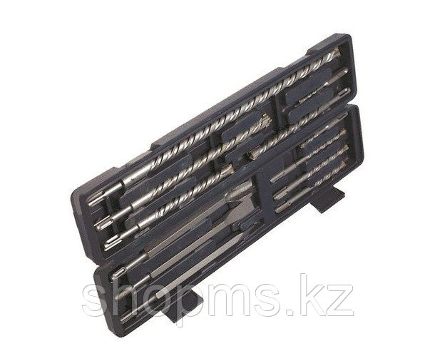 Набор буров sds-plus по бетону в кейсе (4 режущие кромки, 12 предметов) hardax 36-7-212