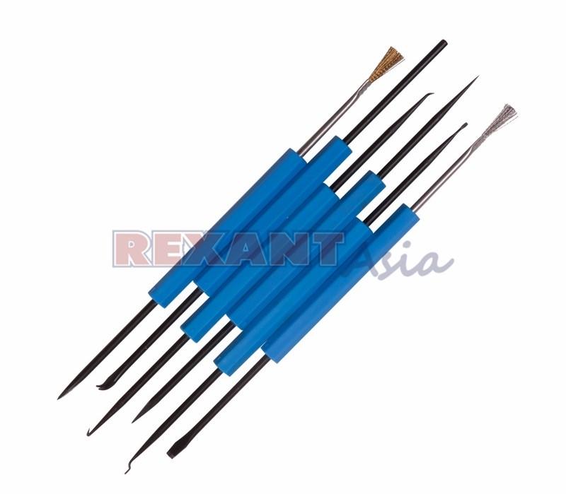 Набор монтажного инструмента для пайки REXANT, 6 предметов, (12-6031 )