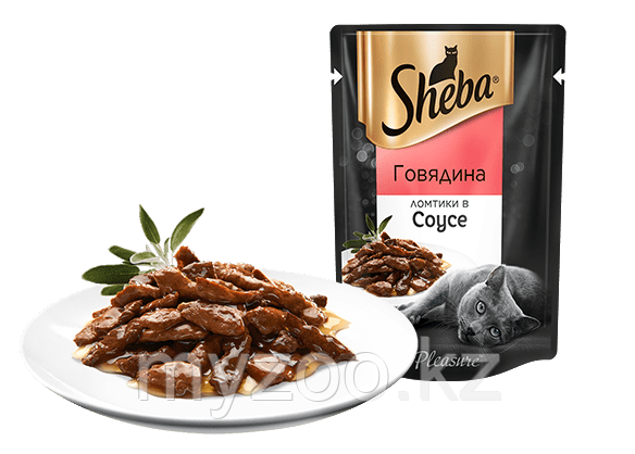 Влажный корм для кошек Sheba (Шеба) 85 гр. ломтики в соусе говядина