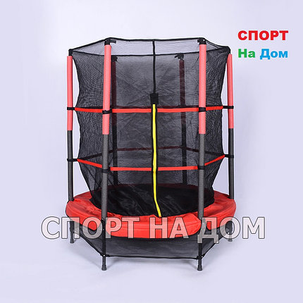 Батут с защитной сеткой красный 4 фута ( диаметр 120 см.), фото 2