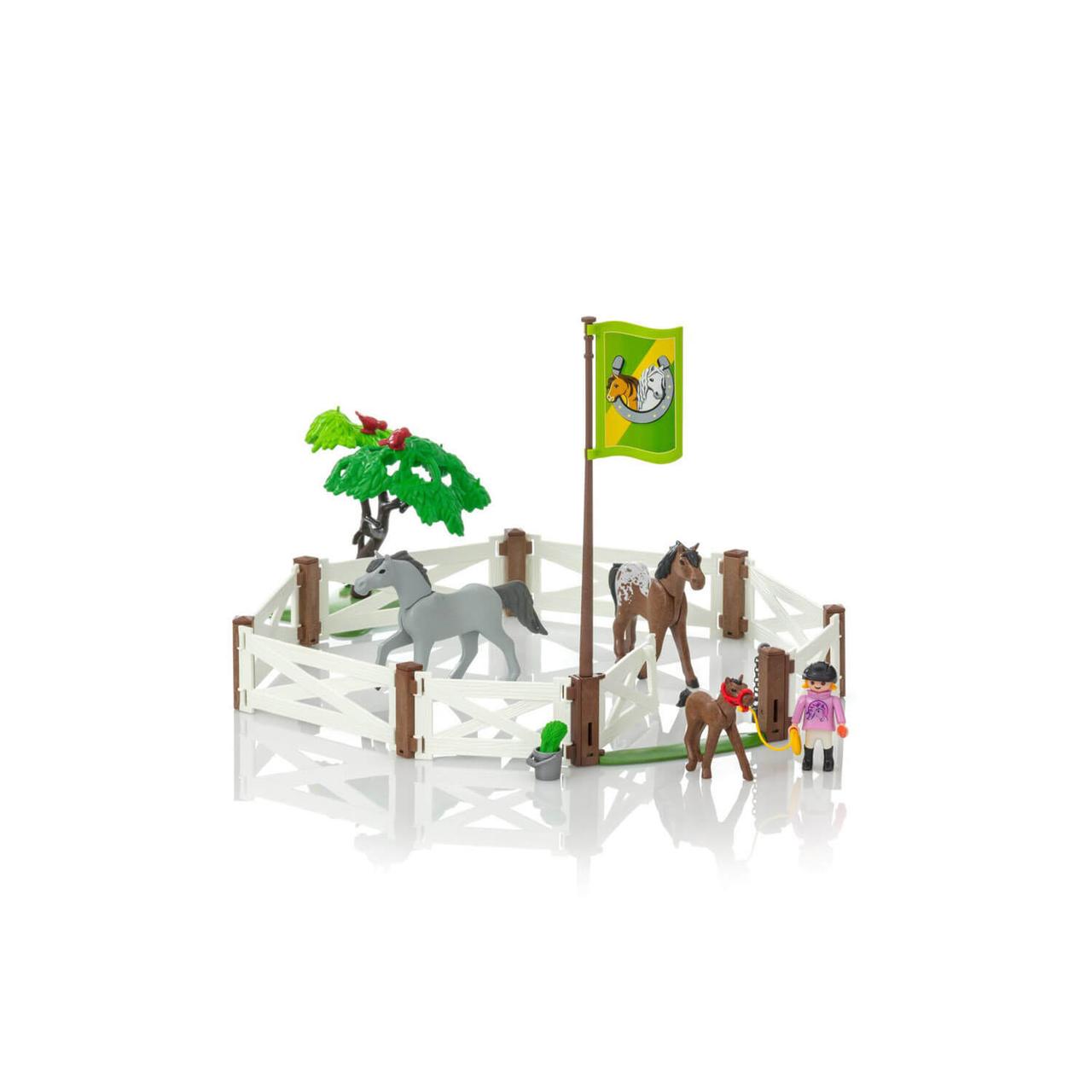 Конструктор Playmobil Конный клуб: Загон для лошадей