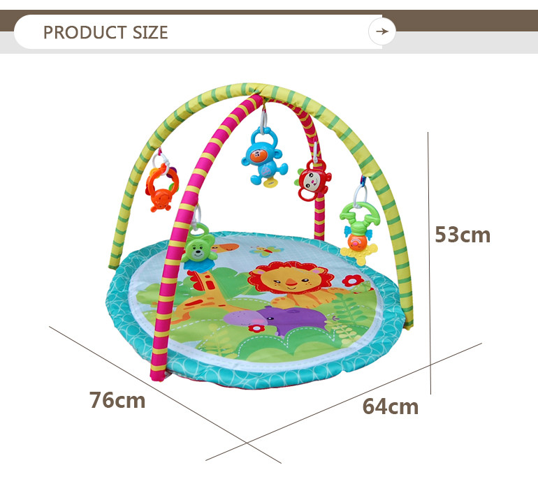 Развивающий коврик детский, для младенцев с игрушками 76*64*53 см JS Baby Carpet - фото 2 - id-p67990805