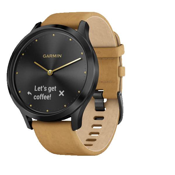 Смарт-часы Garmin HR Premium Black-Tan - фото 1 - id-p67980456