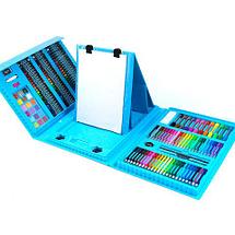 Набор юного художника с мольбертом [208 предметов] (Розовый), фото 5