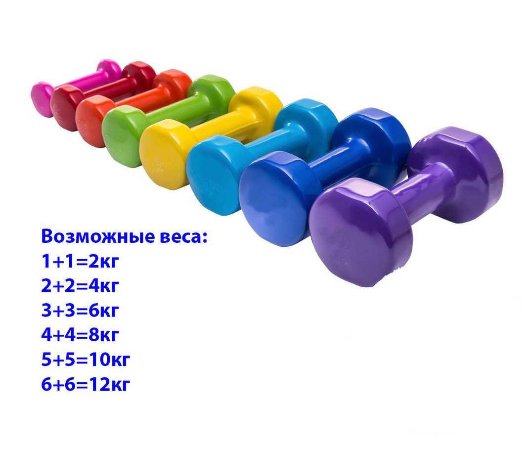Фитнес гантели по 1 кг