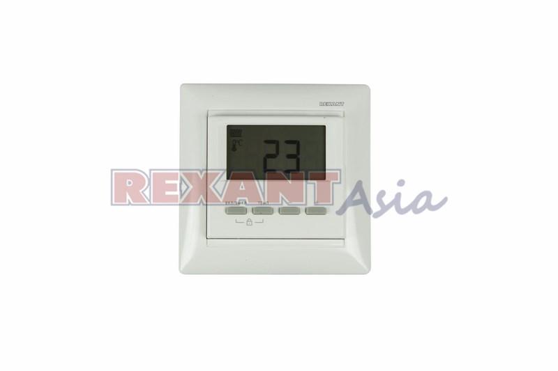 Терморегулятор цифровой REXANT RX-511H, белый, совместим с Legrand серии Valena, (51-0566 )