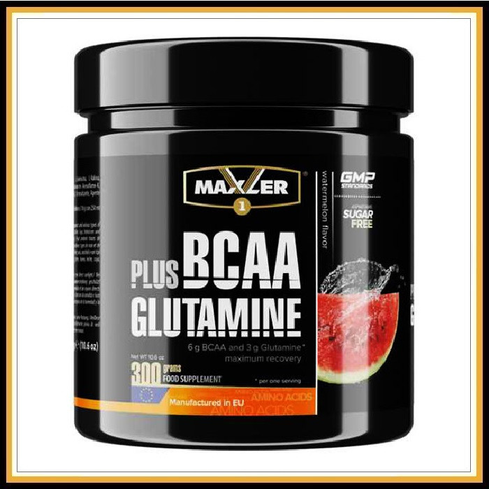 Незаменимые аминокислоты Maxler BCCA + Glutamine 300 г «Арбуз»