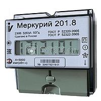 Счетчик "Меркурий" 201.8 5-80А 1 класс точности; на 1 тариф; DIN-рейка