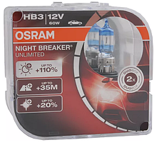 Галогеновая лампа HB3 Osram Night Breaker Unlimited +110% 3800K 2лампы