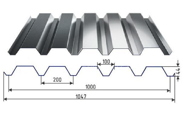 Профнастил Н44 0,60мм