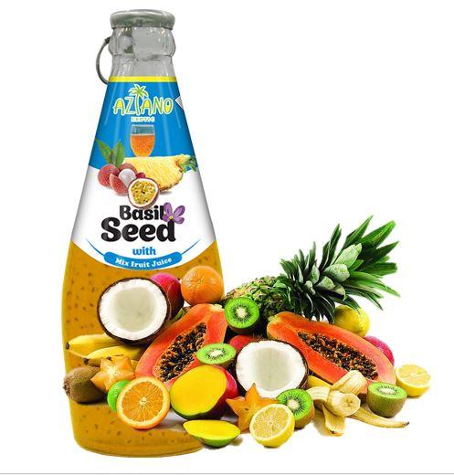 Нектар Aziano Мультифрукт с семенами базилика 290 мл