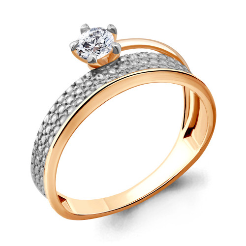 Серебряное кольцо с фианитом Aquamarine 68297#