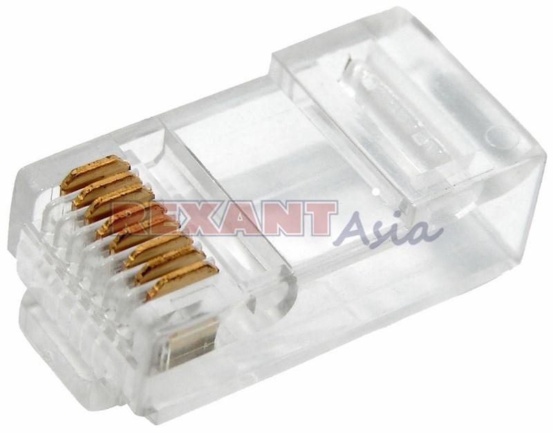 Джек RJ-45 8P8C, CAT 5e (упак 100 шт), PROCONNECT, (05-1021-3 )