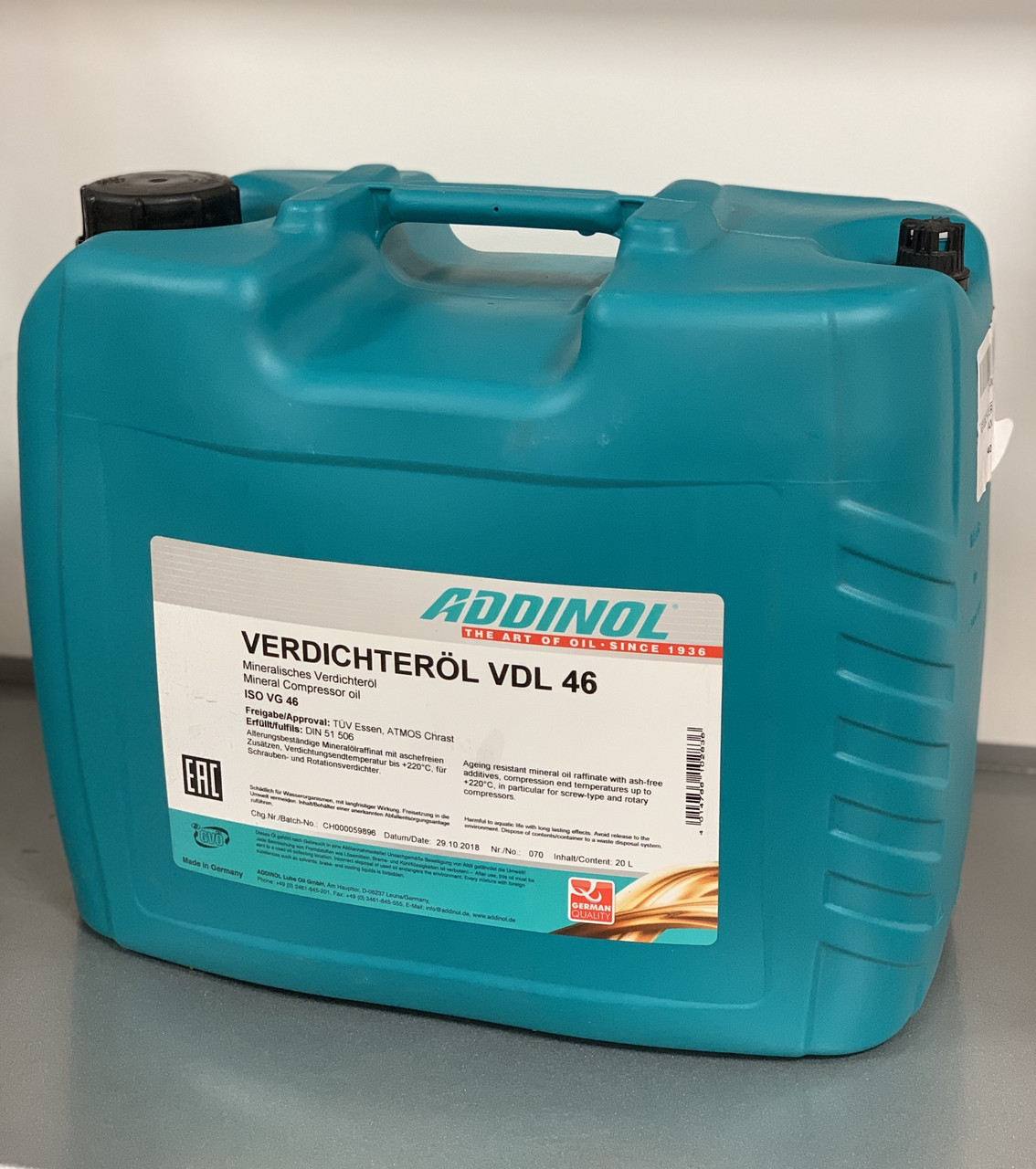 Компрессорное масло ADDINOL Verdichterol VDL-46 для винтовых ...