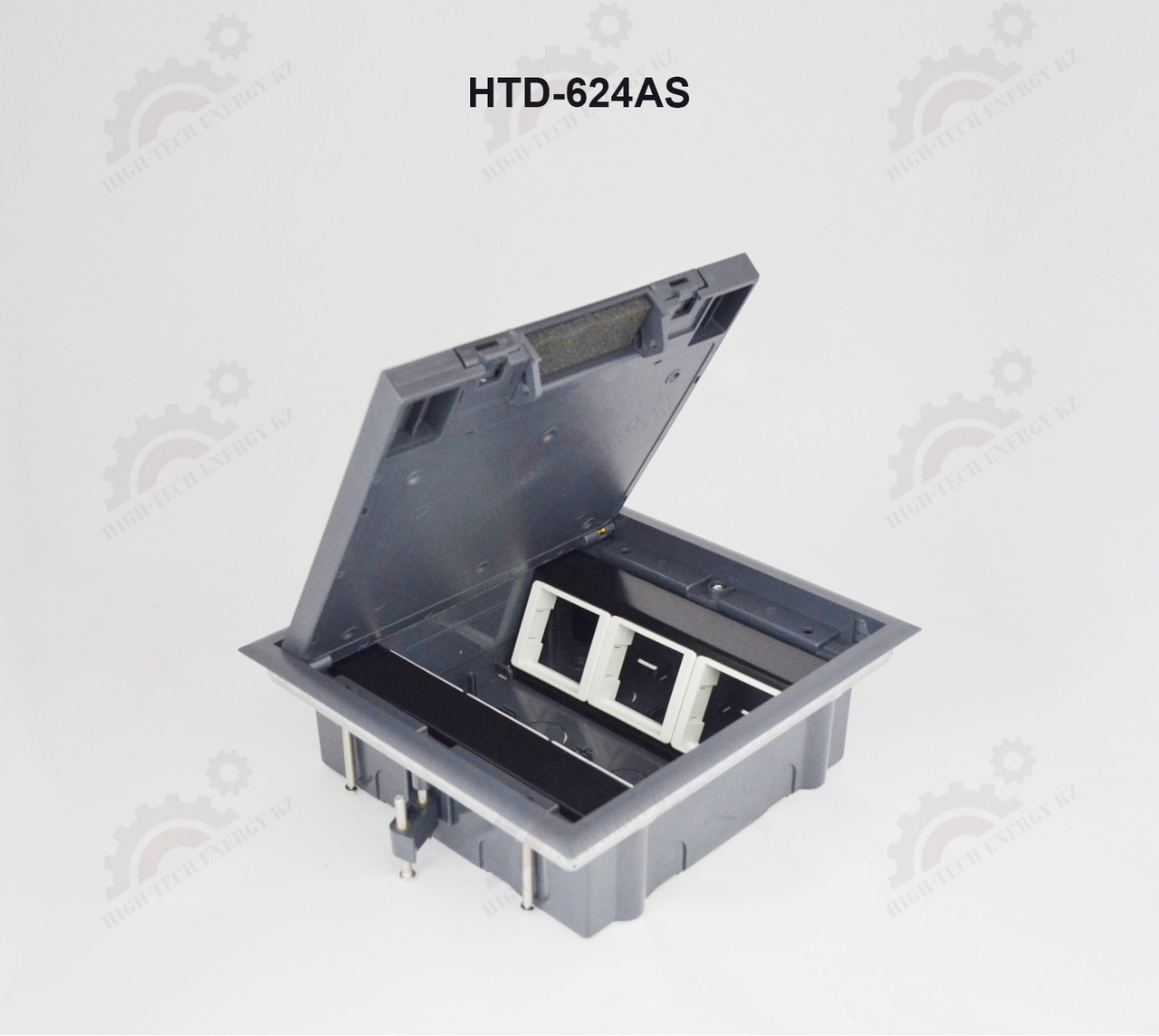 FEILIFU HTD-624AS Напольный лючок на 6 модулей, пластик, цвет серый