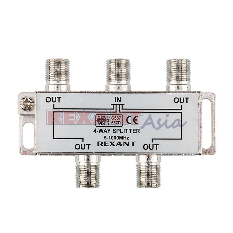 ДЕЛИТЕЛЬ ТВ х 4 под F разъём 5-1000 МГц REXANT, (05-6003 )