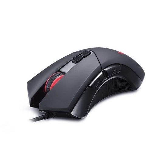 Мышь Delux DLM-555OUB, Игровая, Опт, 800-2400dpi,доп.вес, Программ. клавиши, 1,6 m, 128,5*71,5*42,8 мм, Чёрный