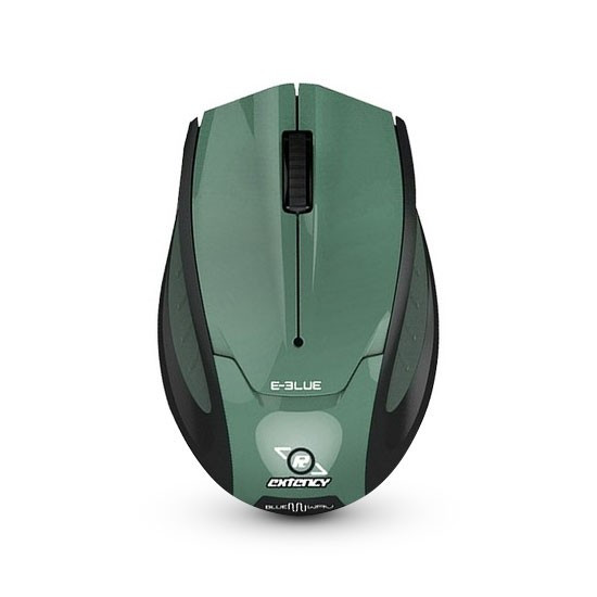 Мышь E-Blue Extency EMS104BK, Опт, 1000dpi, USB, Для ноутбука, Складной шнур, Чёрно-Зелёный