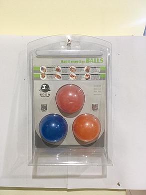 Кистевой силиконовый эспандер (в комплекте 3 штуки) 3 PCS High Quality Hand exercise BALLS OBO-11, фото 2