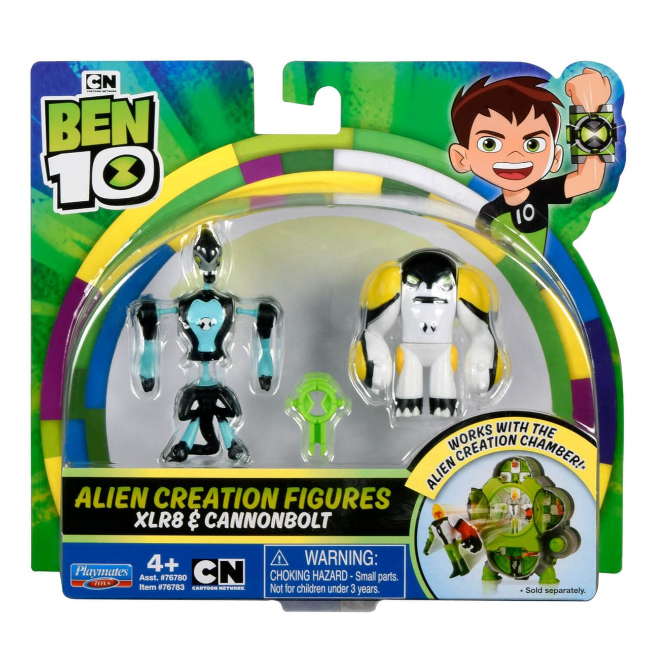 Ben 10 Набор из 2 разборных фигурок и ключа (Молния и Ядро)