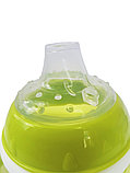 Поильник-непроливайка "Soft" зеленый c силиконовым носиком Uviton, фото 4