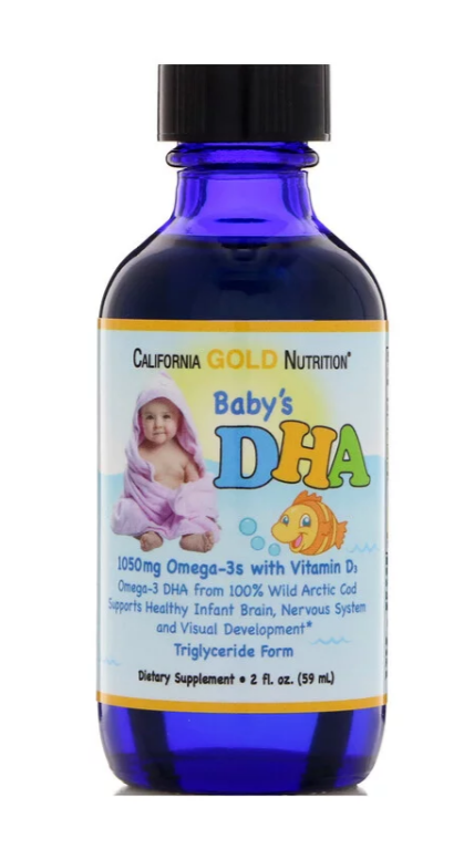 California Gold Nutrition, ДГК для детей, 1050 мг, Омега-3 с витамином D3, 59 мл (2 жидк. унции) - фото 2 - id-p68168130