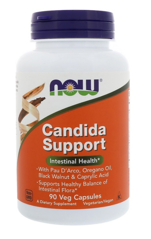 Now Foods, Candida Support, 90 растительных капсул