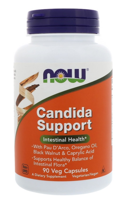 Now Foods, Candida Support, 90 растительных капсул