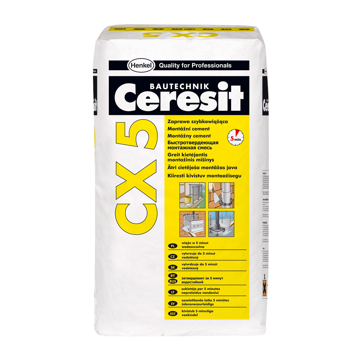 Ceresit СХ 5. Монтажный и водоостанавливающий цемент
