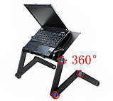 Столик для ноутбука складной с вентиляторами Laptop Table T8, фото 6