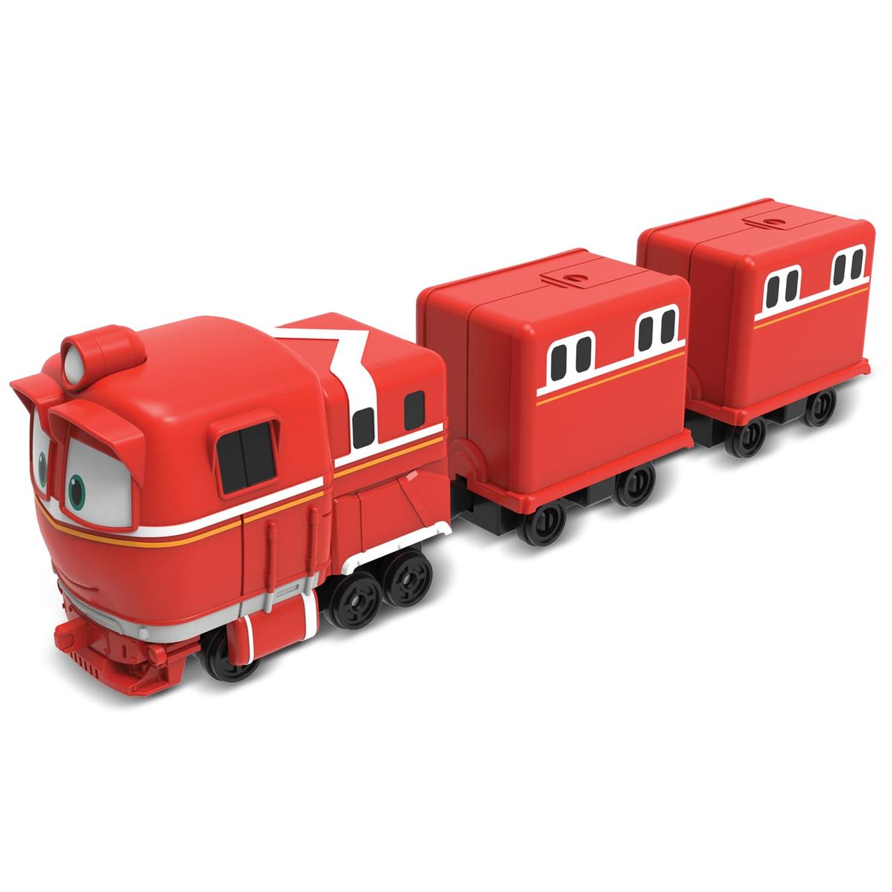 Паровозик Robot Trains с двумя вагонами Альф