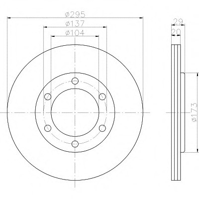 Тормозные диски Nissan Patrol Y60 ( 87-98, передние, Optimal)