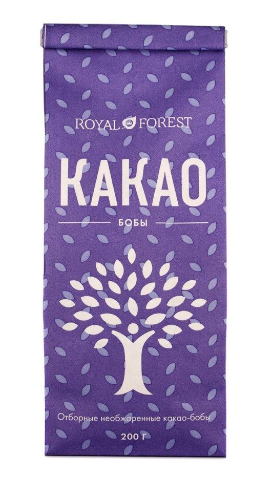 Цельные какао-бобы Royal Forest, 200 гр