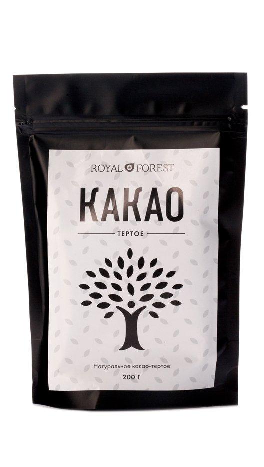Какао-бобы Royal Forest тертые, 200 гр